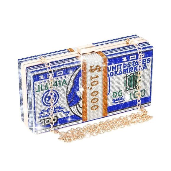 Bling Dollar Bill Bag - Picture 1 of 12
